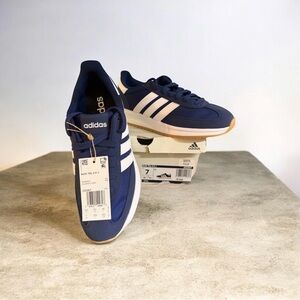 Adidas Dark Blue White Stripes  SZ 7 Unisex Youth Run 70s 2.0 J New with Box